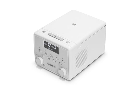 Roberts SOUND49 DAB+/ FM Bedside Radio with CD & Bluetooth, White