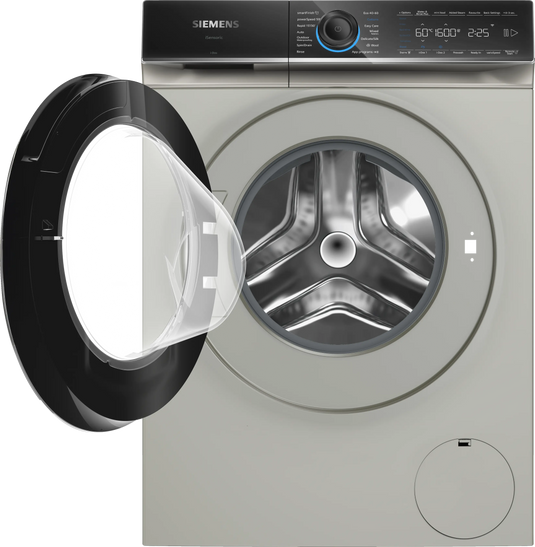 Siemens iQ700, Washing machine, front loader, 11 kg, 1600 rpm, Silver inox