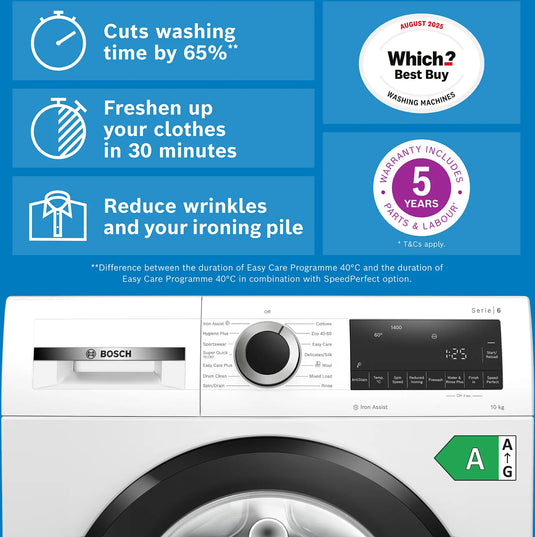 Bosch WGG254Z1GB Series 6 Washing Machine 10kg 1400 rpm