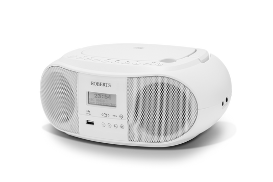 Roberts ZoomBox 4 DAB/DAB+/FM/SD/USB Radio with CD Player, White