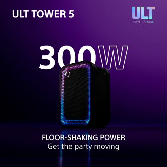 Sony ULT TOWER 5  Wireless Bluetooth Party Speaker, Black