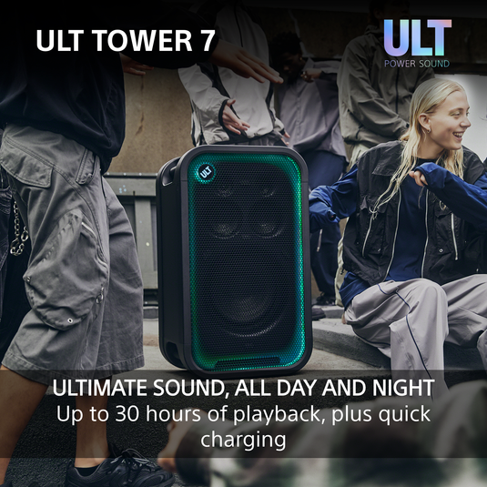 Sony ULT TOWER 7  Wireless Bluetooth Party Speaker, Black