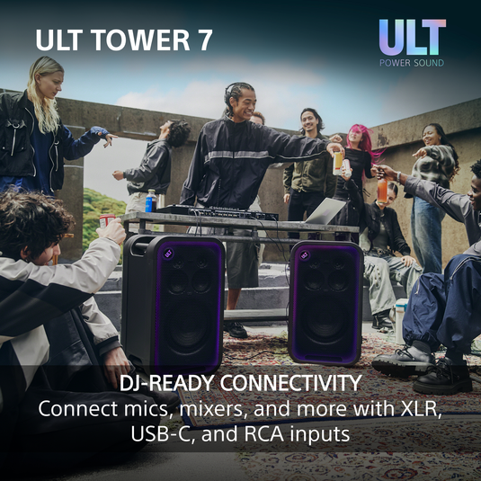 Sony ULT TOWER 7  Wireless Bluetooth Party Speaker, Black