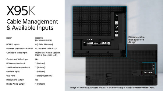 Sony XR-85X95KU 85" X95K 4K Mini LED HDR Smart TV