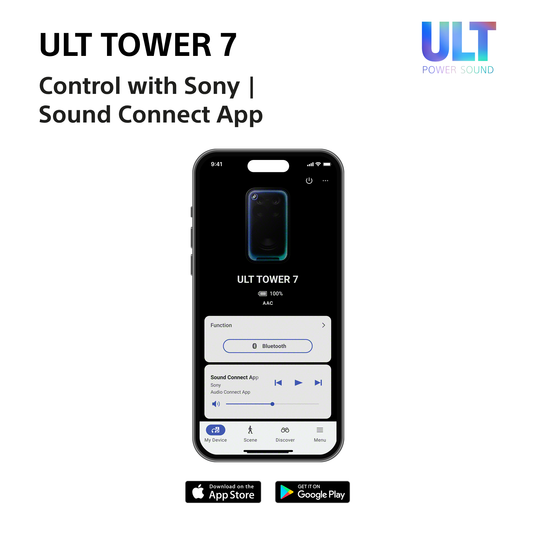 Sony ULT TOWER 7  Wireless Bluetooth Party Speaker, Black