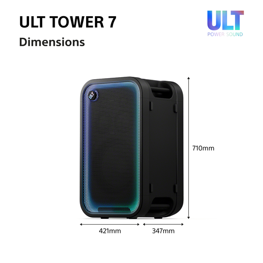 Sony ULT TOWER 7  Wireless Bluetooth Party Speaker, Black