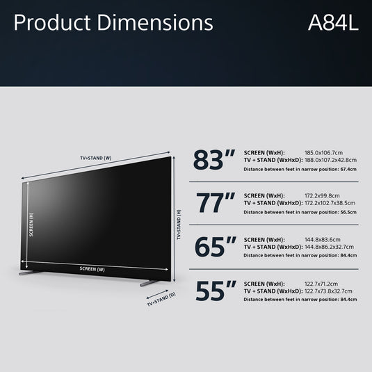 Sony XR-83A84LPU 83" A84L 4K HDR OLED TV