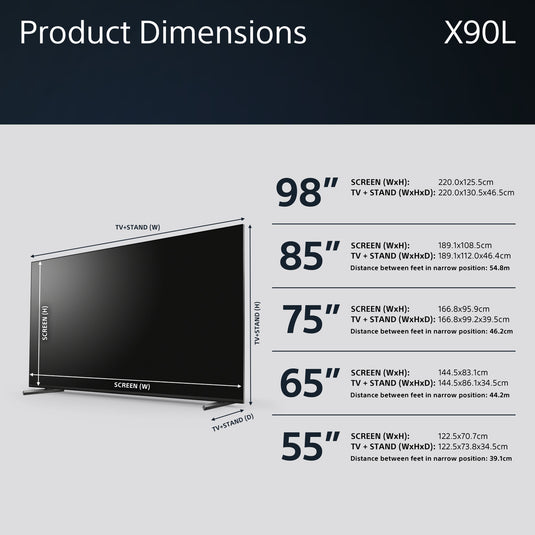 Sony XR-98X90LU 98" X90L 4K HDR Full Array LED TV