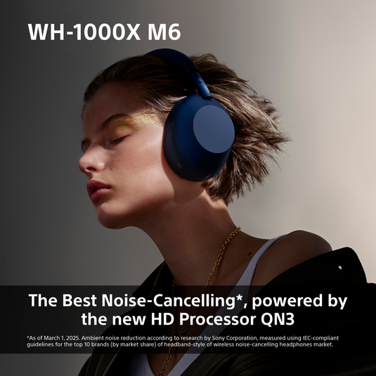Sony WH-1000XM6 Wireless Noise Cancelling Headphones, Sandstone