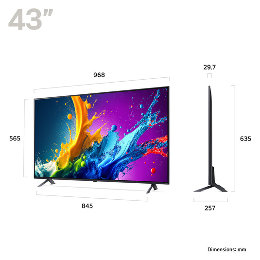 LG 43QNED80T6A  43" QNED80 QNED 4K Smart TV