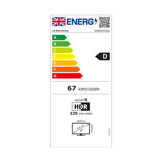 LG 65QNED916QE 65" 4K QNED MiniLED Smart TV