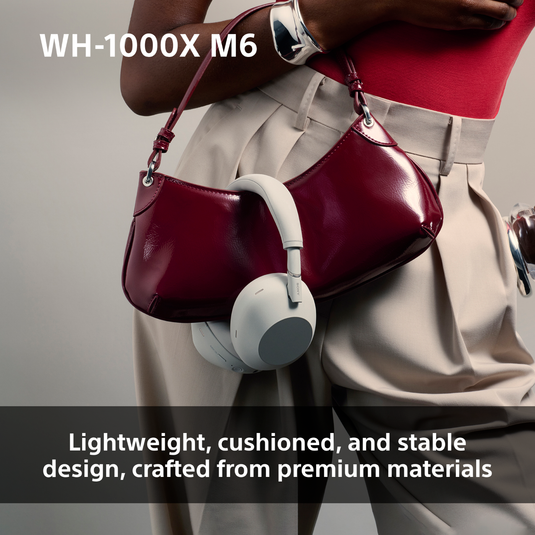 Sony WH-1000XM6 Wireless Noise Cancelling Headphones, Sandstone