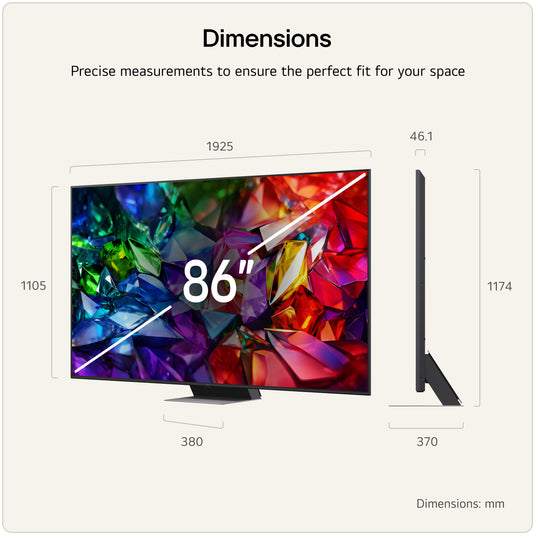 LG 86MRGB96B6B 86 inch  Micro RGB evo AI MRGB96 4K Smart TV