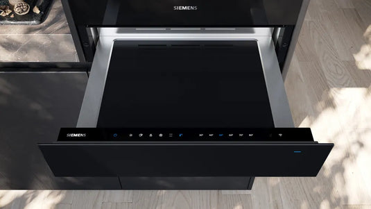 Siemens iQ700, Built-in warming drawer, 60 x 14 cm, Black