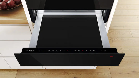 Bosch Series 8, Built-in warming drawer, 60 x 14 cm, Black