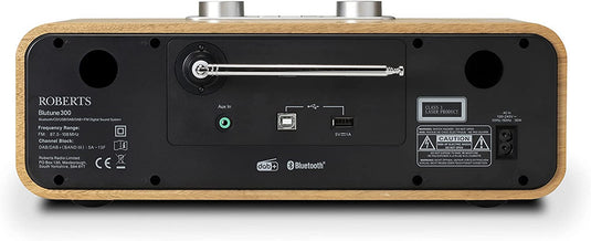 OPEN-BOX RENEWED - Roberts BluTune 300 DAB / DAB+ / FM RDS / Bluetooth / CD / USB sound system, Wood