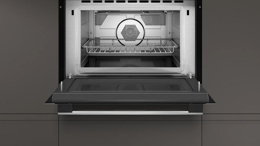 Neff N50, Built-in microwave oven with hot air, 60 x 45 cm, Stainless steel