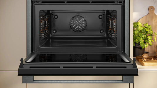 Neff N70, Built-in compact oven with microwave function, 60 x 45 cm, Graphite-Grey