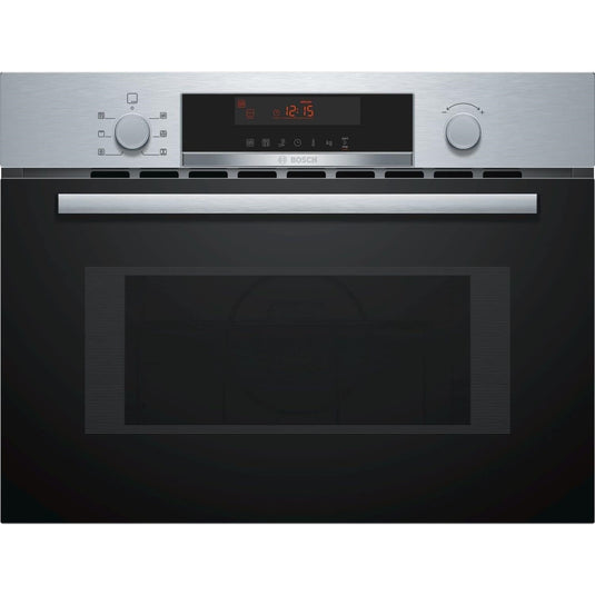 Bosch Series 4, Built-in microwave oven with hot air, 60 x 45 cm, Stainless steel