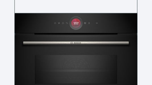 Bosch Series 8, Built-in compact oven with microwave function, 60 x 45 cm, Black