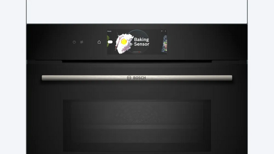 Bosch Series 8, Built-in compact oven with microwave function, 60 x 45 cm, Black