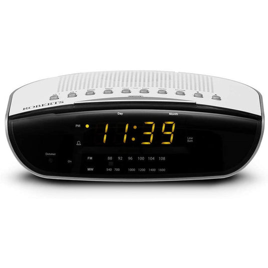 OPEN-BOX RENEWED - Roberts CR9971 Chronologic VI Clock Radio, White