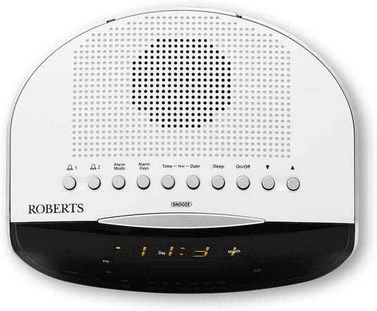 Roberts CR9971 Chronologic VI Clock Radio, White