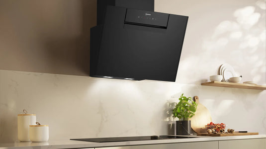 Neff N50, Wall-mounted cooker hood, 60 cm, clear glass black printed