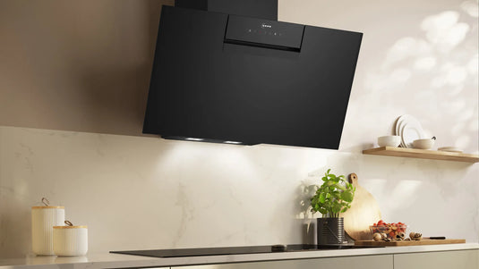 Neff N50, Wall-mounted cooker hood, 80cm, clear glass black printed