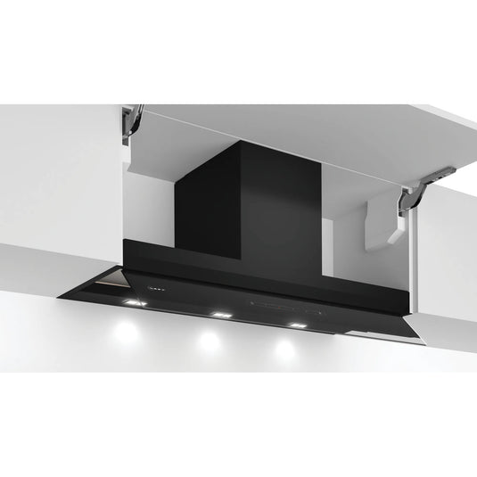 Neff N70, Integrated Design Hood, 90 cm, clear glass black printed