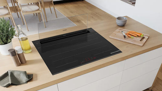 Bosch Series 8, Downdraft hood, 80 cm, clear glass