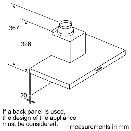 Bosch Series 2, Wall-mounted cooker hood, 60 cm, Black