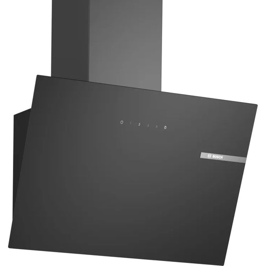 Bosch Series 2, Wall-mounted cooker hood, 60 cm, clear glass black printed