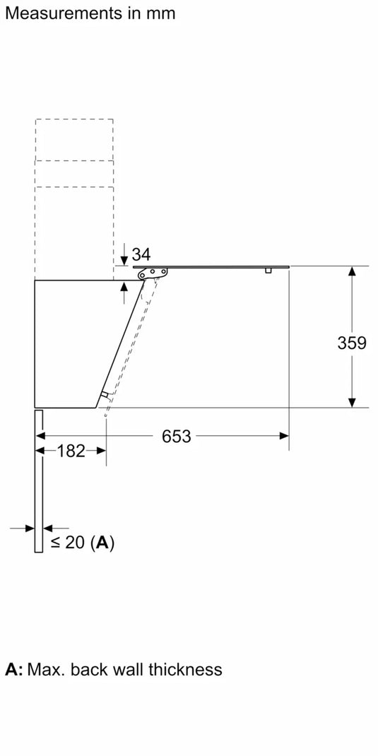 Bosch Series 2, Wall-mounted cooker hood, 60 cm, clear glass black printed