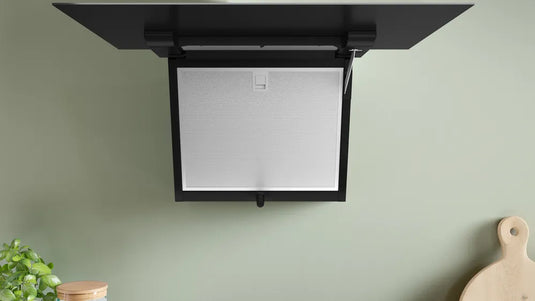 Bosch Series 4, Wall-mounted cooker hood, 60 cm, clear glass black printed