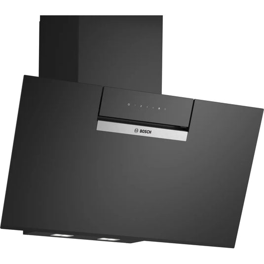 Bosch Series 4, Wall-mounted cooker hood, 80 cm, clear glass black printed