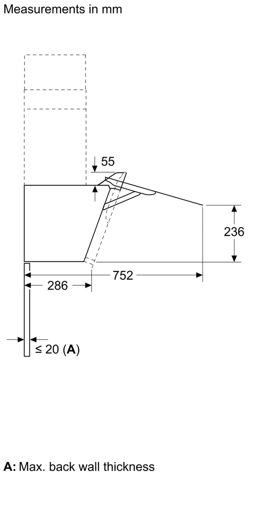 Bosch Series 4, Wall-mounted cooker hood, 80 cm, clear glass black printed