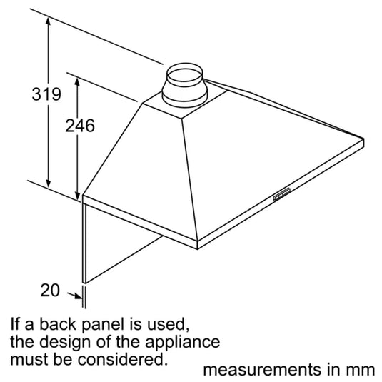 Bosch Series 2, Wall-mounted cooker hood, 60 cm, Stainless steel