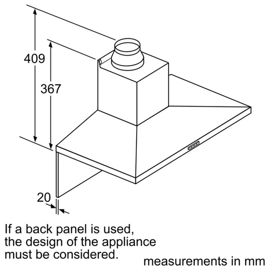 Bosch Series 4, Wall-mounted cooker hood, 60 cm, Stainless steel