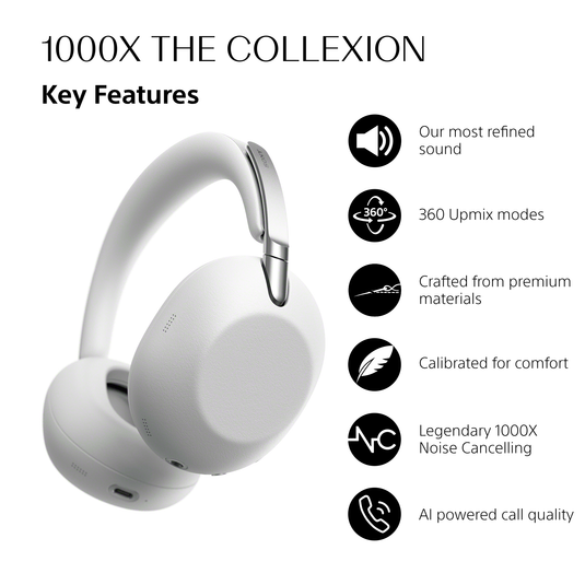 Sony 1000X series | 1000X THE COLLEXION Wireless Noise Cancelling Headphones, Platinum