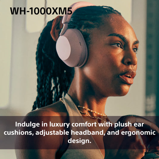 Sony WH-1000XM5 Wireless Noise Cancelling Headphones, Smoky Pink