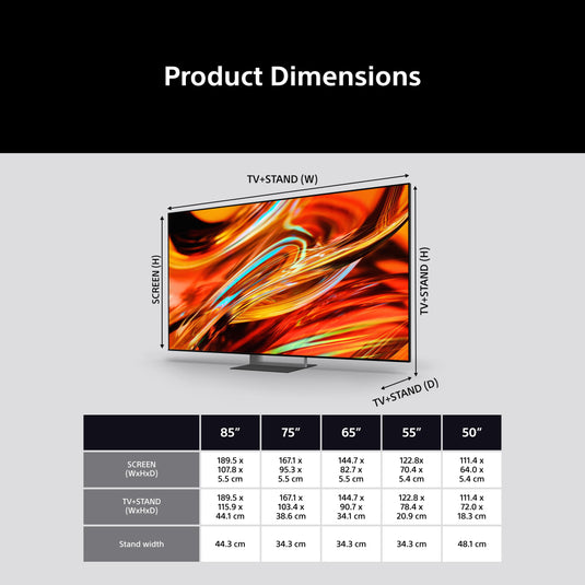 Sony K-50XR75M2PB 50" BRAVIA 7 II | XR75M2 | True RGB | RGB LED | 4K HDR Smart TV