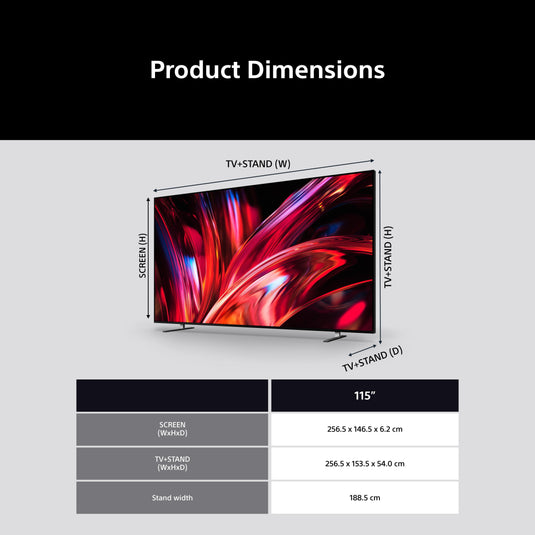 Sony K-115XR95M2B 115" BRAVIA 9 II | XR95M2 | True RGB | RGB LED | 4K HDR Smart TV