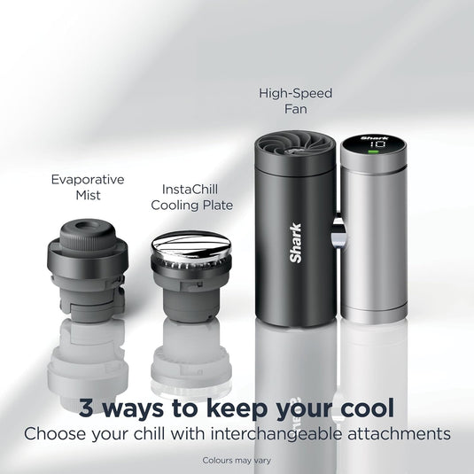 Shark FA022UKBL ChillPill 3-in-1 Fan, Mist & InstaChill System, Iced Latte