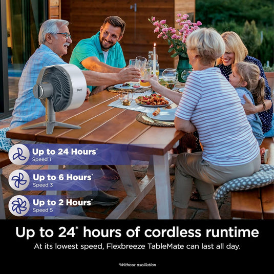 Shark FA150UK FlexBreeze TableMate Indoor to Outdoor High-Velocity Tabletop Fan
