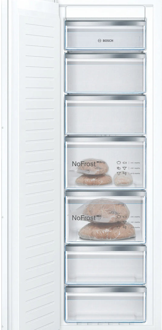 Bosch Series 4, Built-in freezer, 177.2 x 55.8 cm, flat hinge