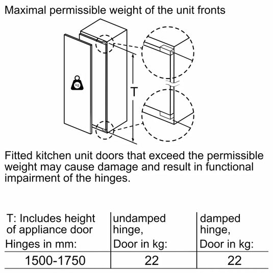 Bosch Series 4, Built-in freezer, 177.2 x 55.8 cm, flat hinge