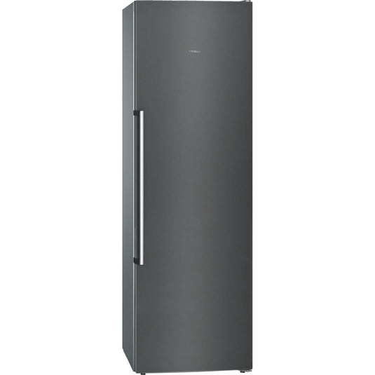 Siemens iQ500, Free-standing freezer, 186 x 60 cm, Brushed black steel