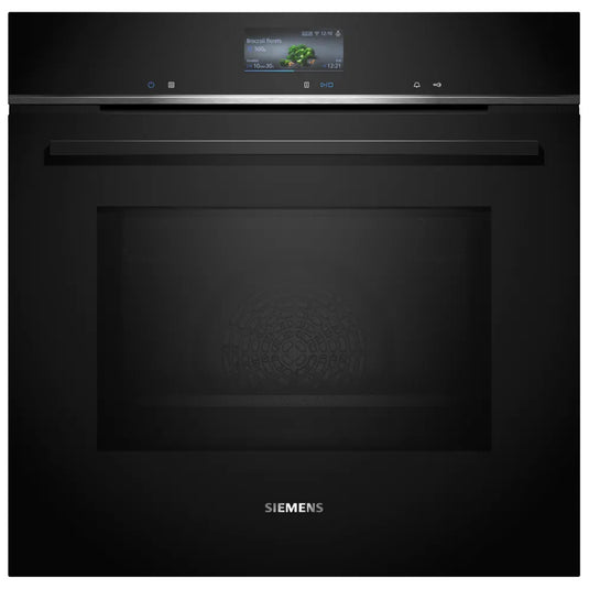 Siemens iQ700, Built-in oven with microwave function, 60 x 60 cm, Black