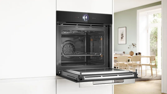 Bosch Series 8, Built-in oven with microwave function, 60 x 60 cm, Black